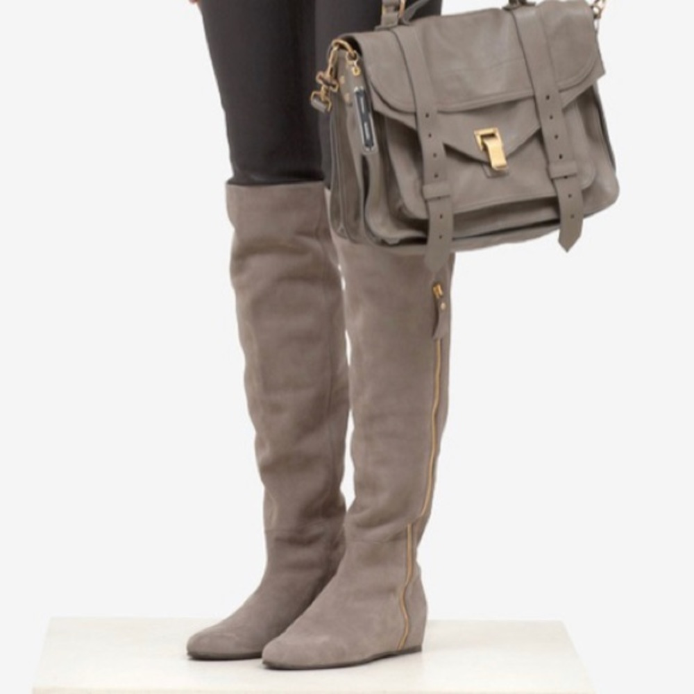 STUART WEITZMAN gey elf OTK boots